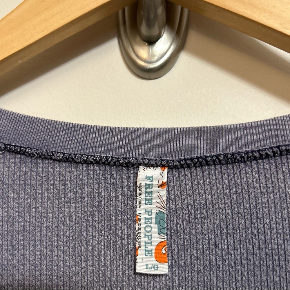 Free People Purple Long Sleeve Top - Picture 6 of 7